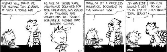 Calvin and Hobbes on journals