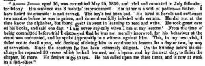 Sarah Martin’s notes on Abraham Jenkins, following his first imprisonment, from the Fifth Report of the Prison Inspectors (1840), p. 129.
