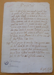 This petition shows the typical division in two parts: the narratio, where the circumstances of the petitioners are described, and the supplicatio, where the proper demand to the authorities is written. From Archivio di Stato di Milano, Sforzesco, Comuni, 80 (Soncino).